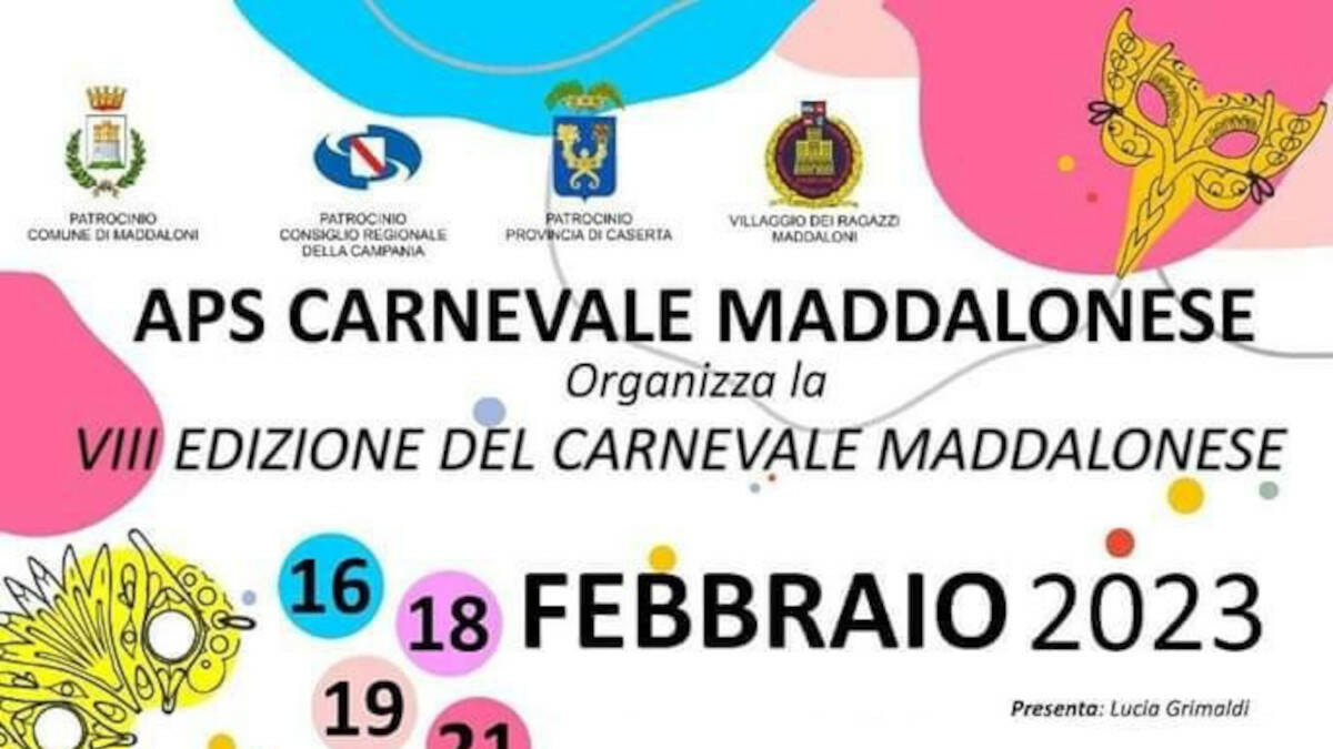 Al via l'ottava edizione del Carnevale maddalonese - Caserta Notizie