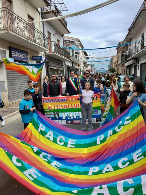 fiaccola della pace Falciano del Massico