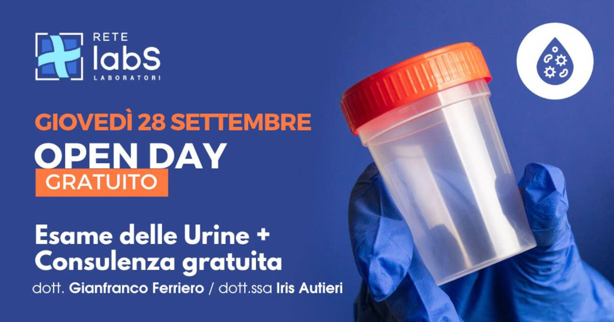 open day esami delle urine e consulenza gratuita rete labs 