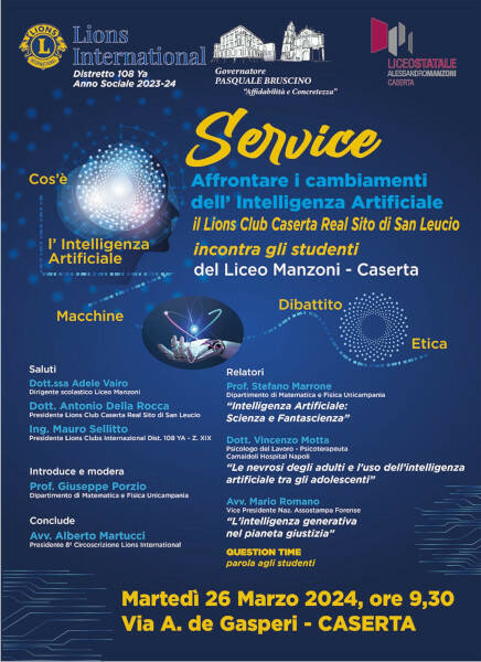 Esplorando il futuro: convegno sull'intelligenza artificiale al Liceo “ Manzoni” di Caserta - Caserta Notizie