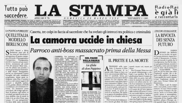 omicidio don Peppe Diana La Stampa 20 marzo 1994